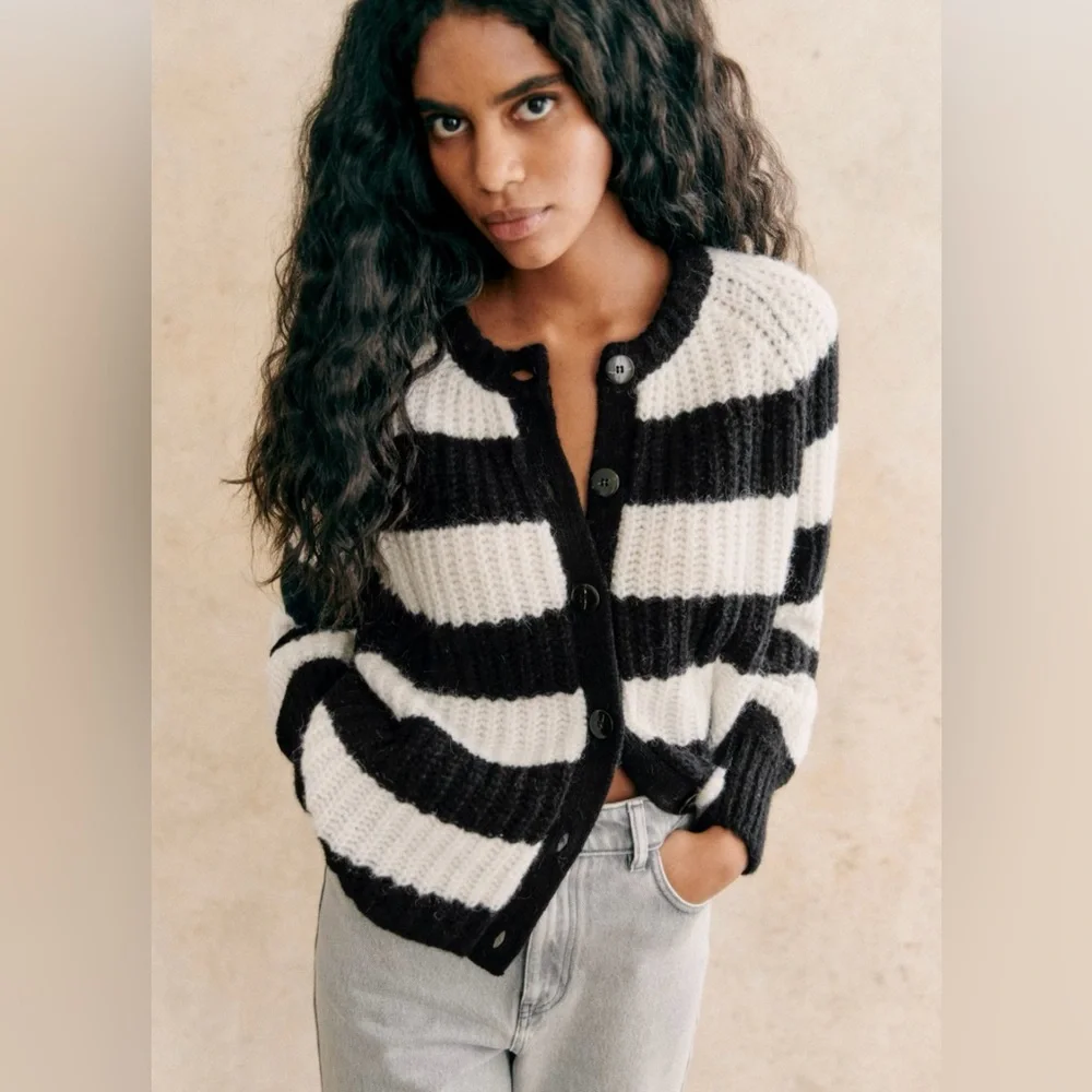 HP! ✨NWT Sezane Emily Cardigan XS - Picture 1 of 8